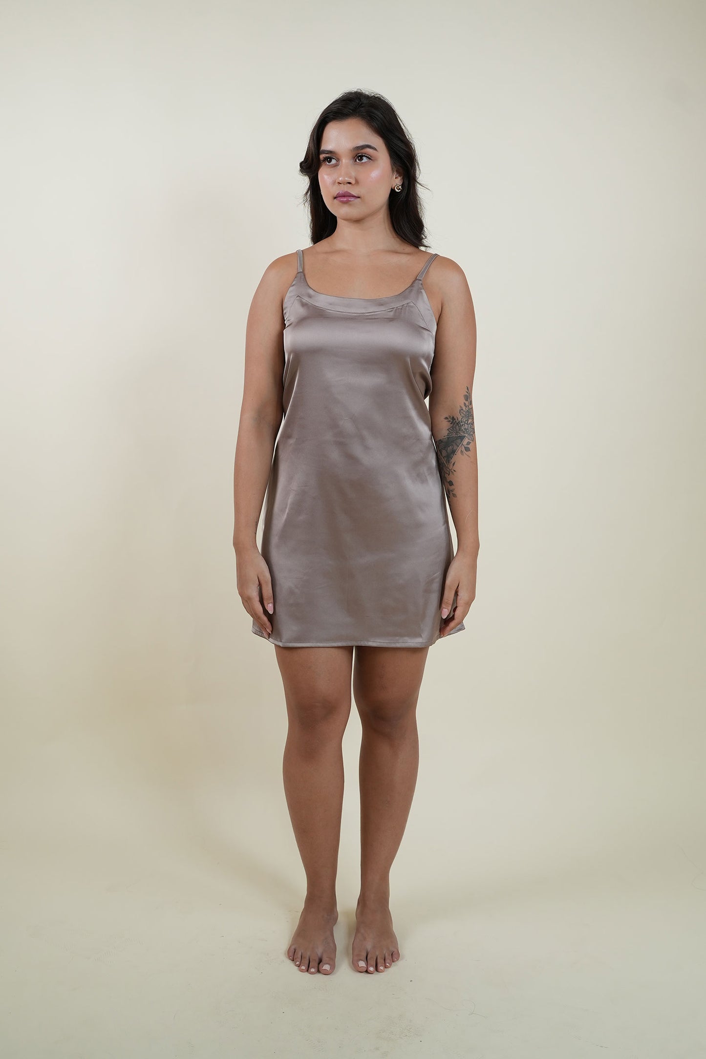 Bare Gold Mini Slip Dress