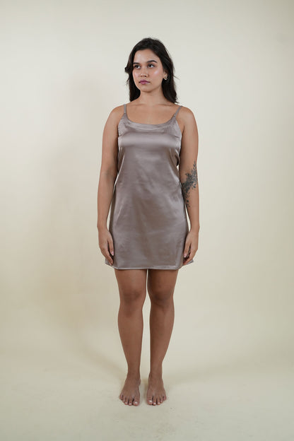 Bare Gold Mini Slip Dress