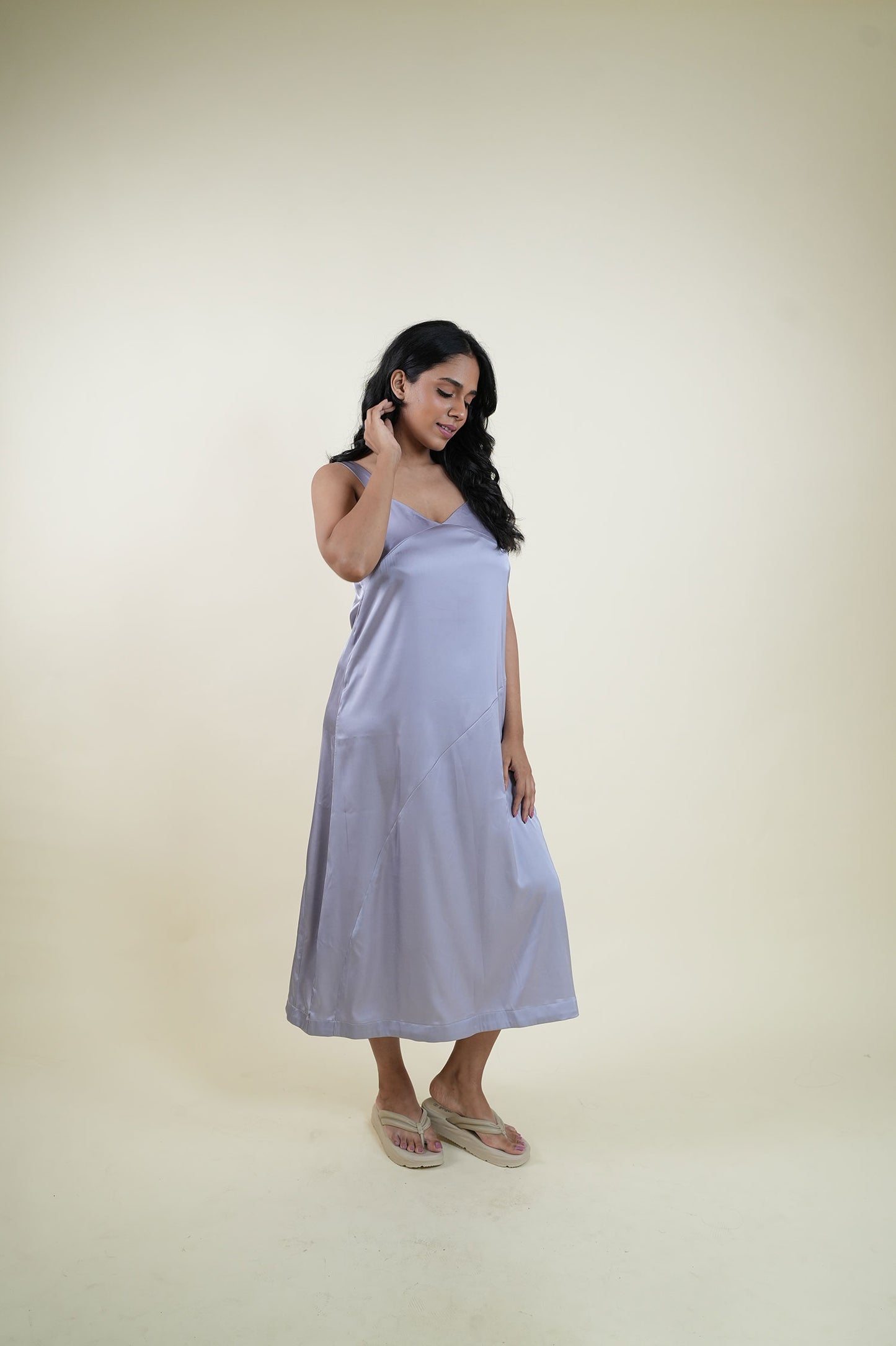Satin Reverie Midi Dress