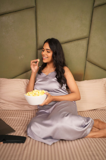 Satin Reverie Midi Dress